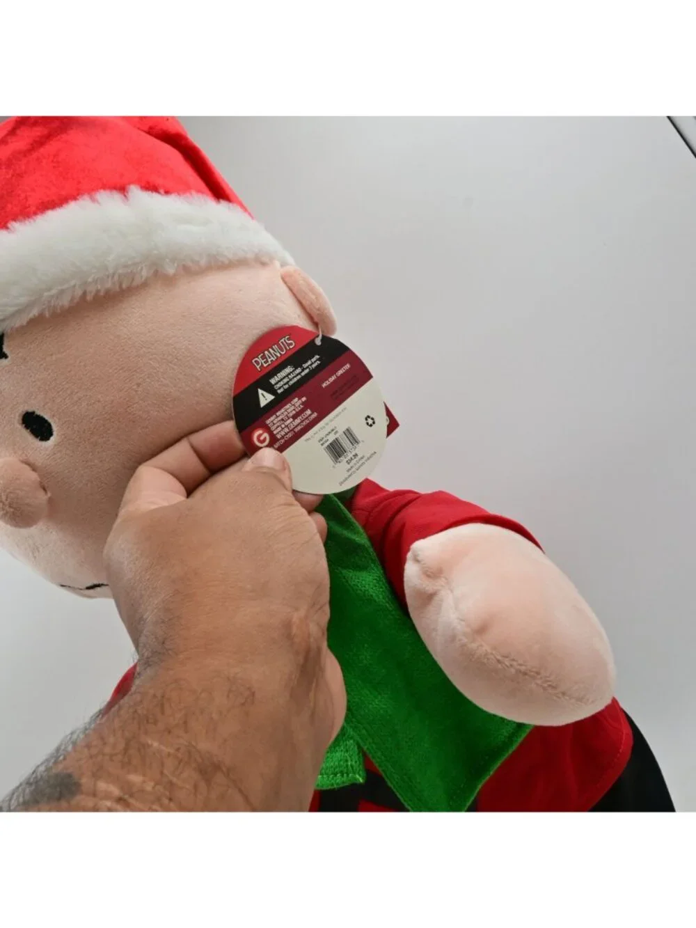 Gemmy Peanuts Charlie Brown Christmas Plush Door Greeter Ice Skates 22